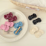 Load image into Gallery viewer, Sweet Polka Dot Hair Clip Acetate Smooth No Snag Snap N6F063