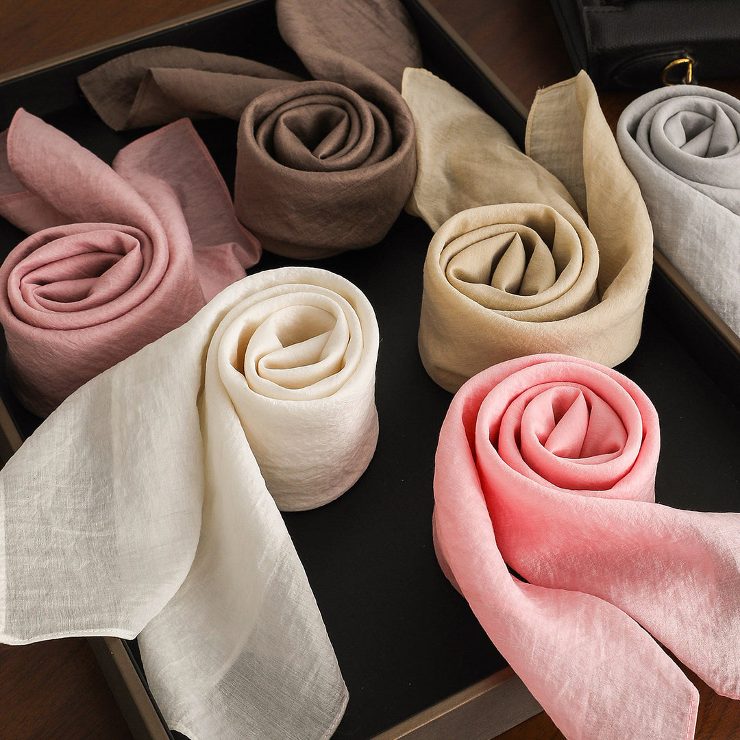 Tencel Acetate 70cm Square Scarf Solid Premium N6G227