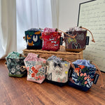 Load image into Gallery viewer, Heavy Embroidery Fabric Earphone Pouch Travel N6F175