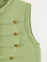Load image into Gallery viewer, Sleeveless Knot Front Fitted Knit Tank Top Women N6F004