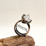 Load image into Gallery viewer, Antique Raw Crystal Adjustable Ring Copper Setting S5P184
