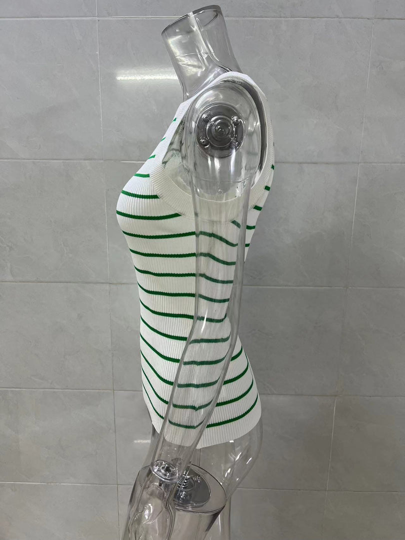 Striped Fitted Tank Top Women N6D075