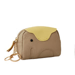 Load image into Gallery viewer, Top Grain Leather Elephant Card Holder Mini Wallet N6G093
