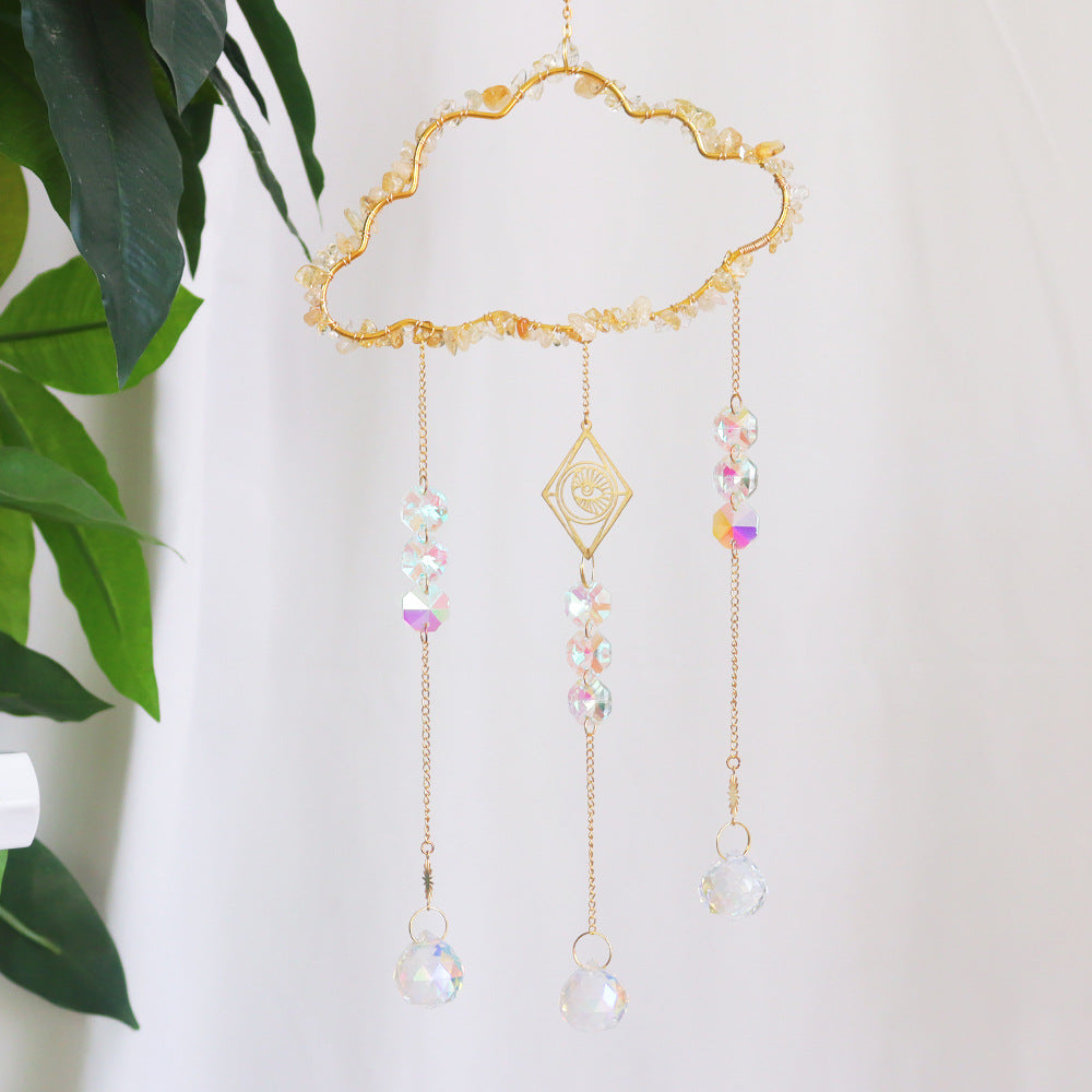 Crystal Sun Catcher Cloud Prism Wind Chime  N6F293