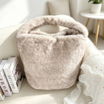 Load image into Gallery viewer, Women's Plush Leopard Print Tote Shoulder Bag N6J155