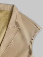 Load image into Gallery viewer, Sleeveless PU Vest Notch Lapel Belted Women N6G173