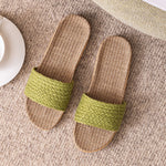 Load image into Gallery viewer, Woven Linen House Slippers Women N6C227
