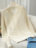 Load image into Gallery viewer, Lace Knit Cardigan Women Openwork Vacation N6D139