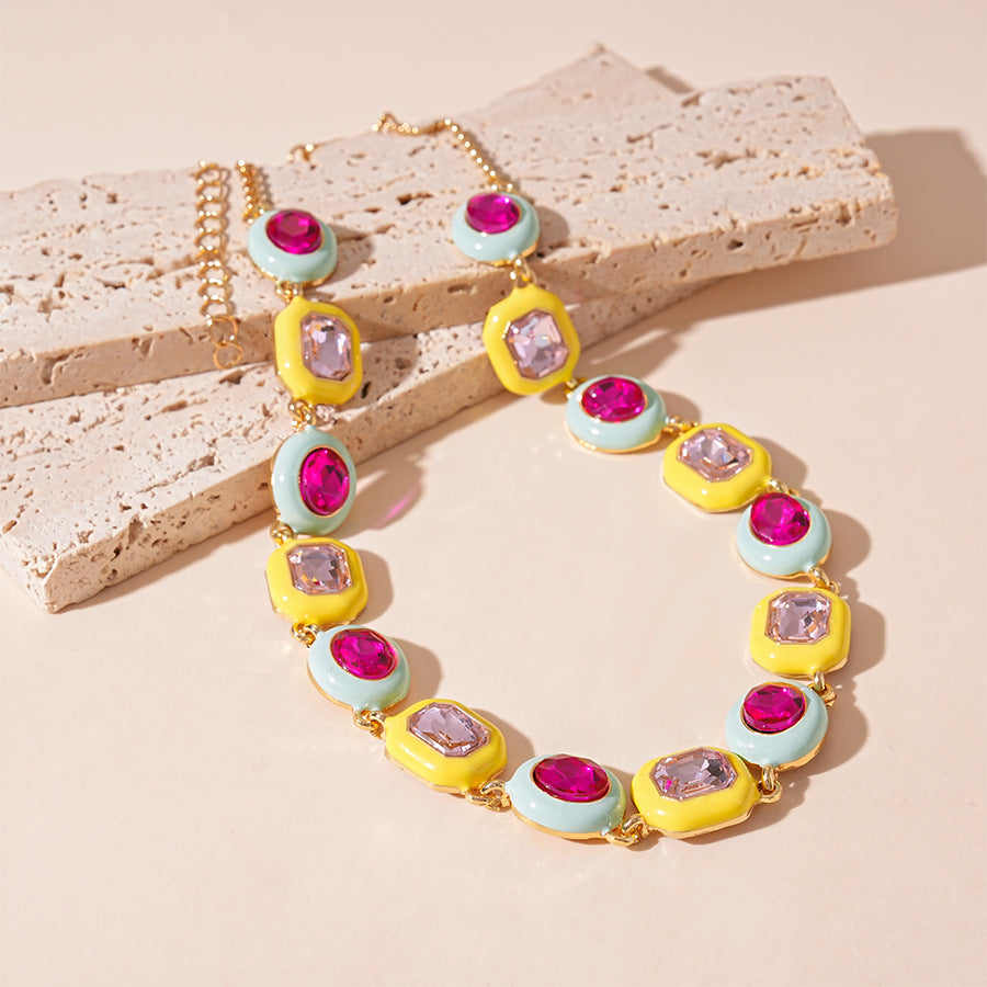 Geometric Necklace   Earrings   Alloy Hand Drop  S5P151