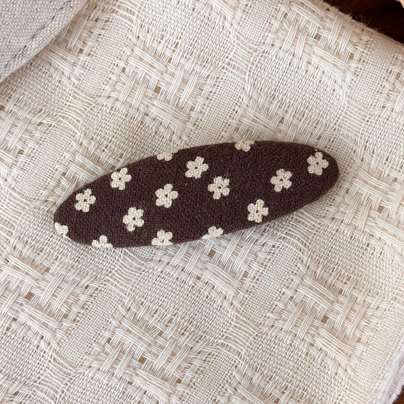 Womens Floral Teardrop Fabric Hair Clip N6K028
