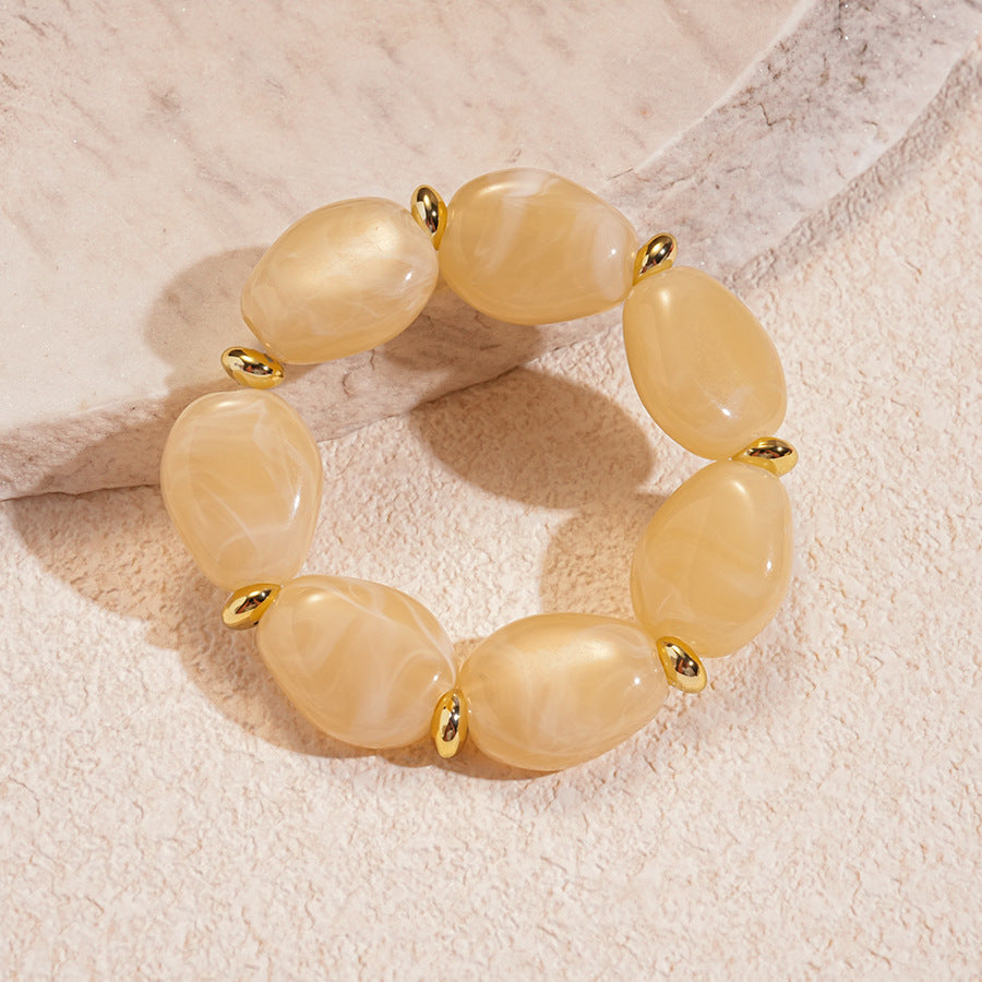 Acrylic Irregular Oval Bracelet Statement Artistic N6F080