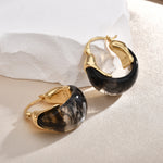Load image into Gallery viewer, Retro Brown Resin U-Shape Cuff Earrings Women N6C065