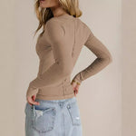 Load image into Gallery viewer, SlimShoulder Tee Lightweight Khaki N5A151
