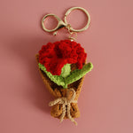 Load image into Gallery viewer, Intricate Crochet Bouquet Bag Charm Handmade N6G035