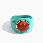 Load image into Gallery viewer, Womens Marbled Geometric Acrylic Bracelet N6K138