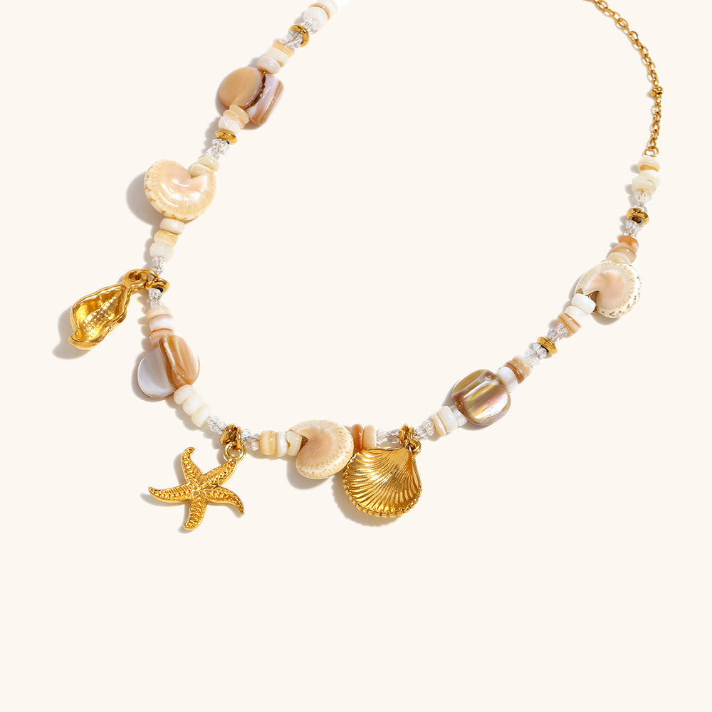 Starfish Chain Steel 18K Plated Oceanic Vintage S5P117