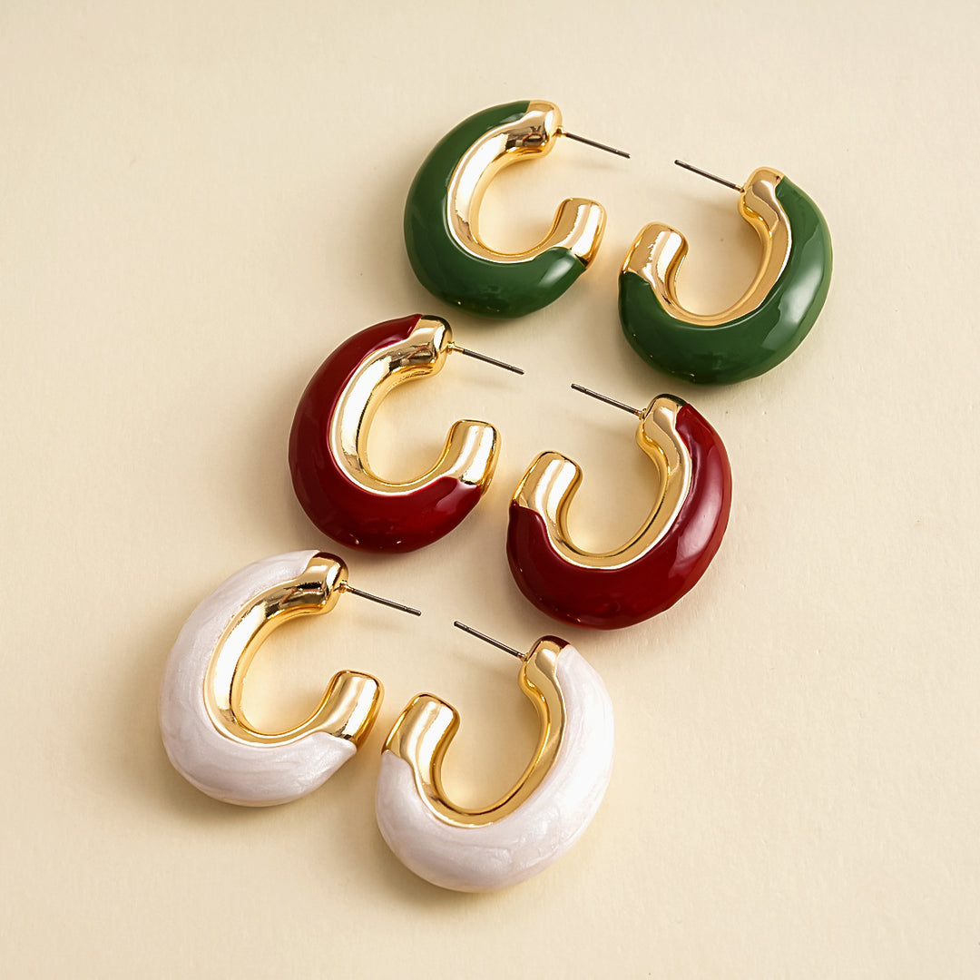 Womens Vintage Oval Metal Stud Earrings N6K154