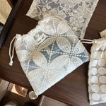 Load image into Gallery viewer, Vintage Lace Embroidered Drawstring Pouch N6F177