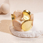 Load image into Gallery viewer, Acrylic Round Segment Elastic Bangle Statement Women N6H081