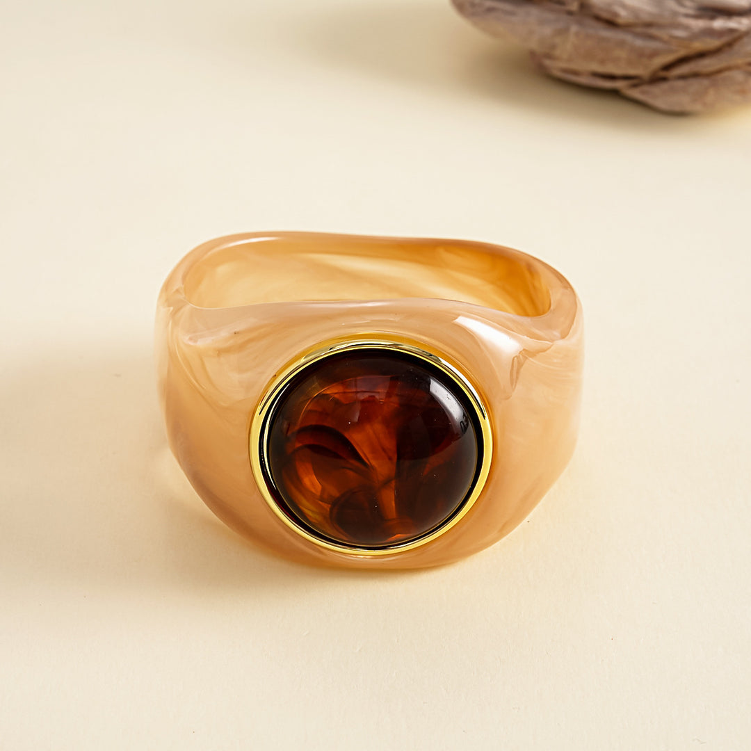 Womens Marbled Geometric Acrylic Bracelet N6K138