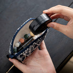 Load image into Gallery viewer, Embroidered Cotton Linen Keychain Pouch Lipstick Bag N6G110