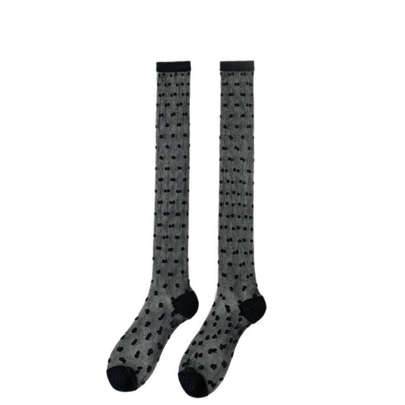 Calf Socks Women Summer Mesh Breathable School Style M5A293