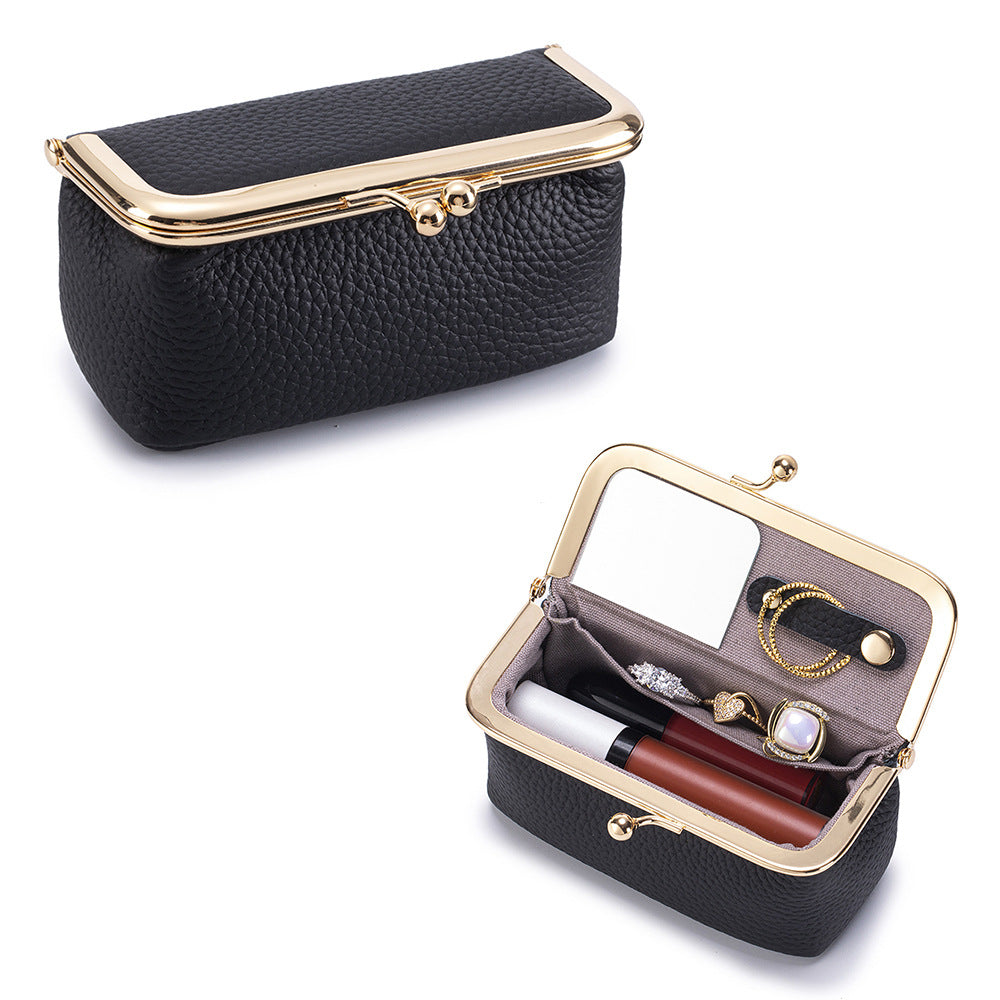 Unisex Leather Mini Jewelry Clutch N6J227