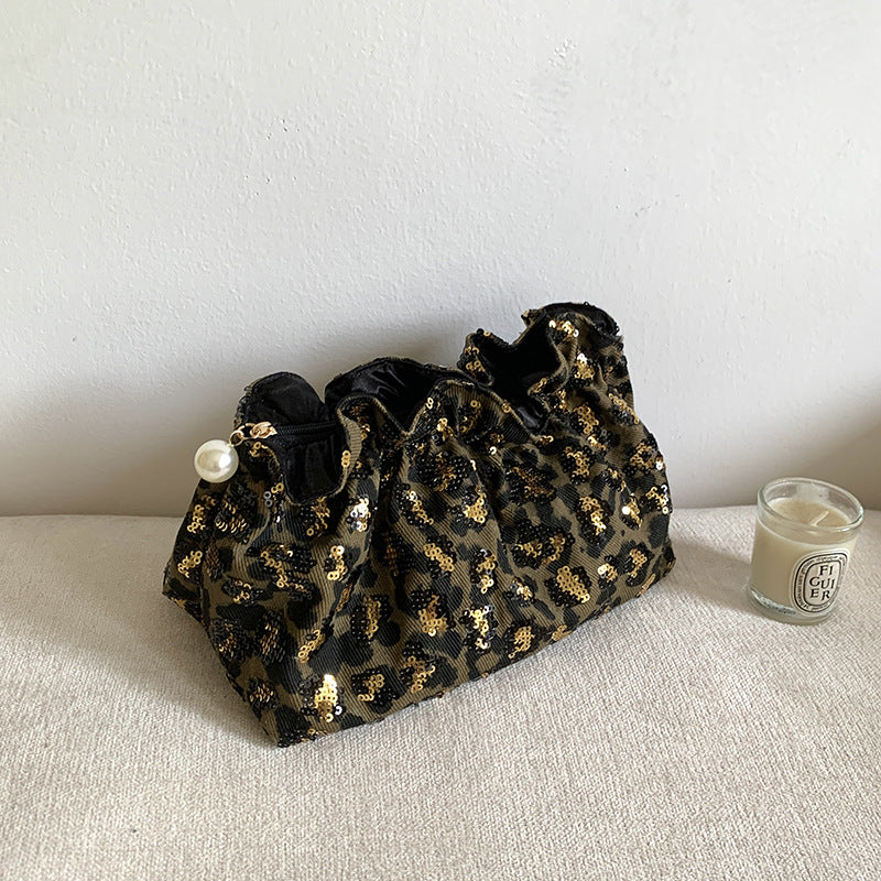 Leopard Print Dumpling Cosmetic and Jewelry Pouch Set N6J267