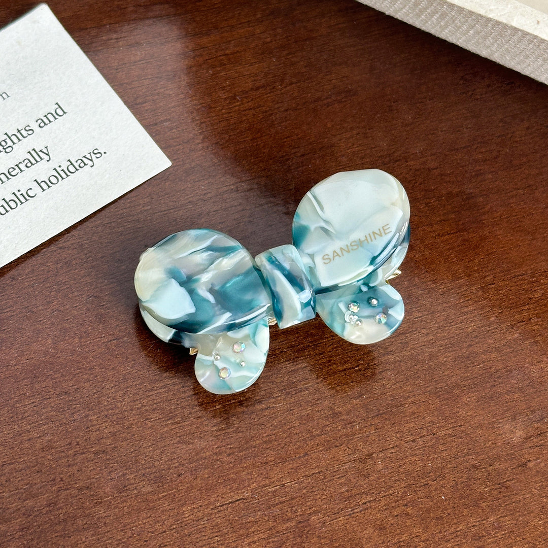 Butterfly Rhinestone Acetate Barrettes N6C355