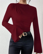 Load image into Gallery viewer, Puff Sleeve Ruffle Detail T-shirt Women N6C322