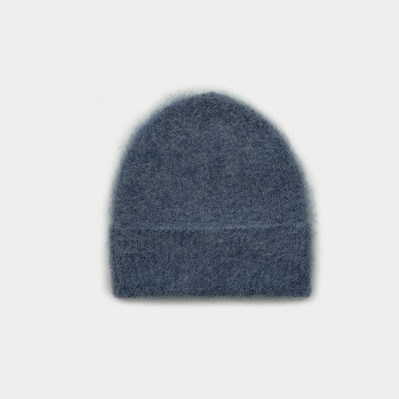 Womens Alpaca Wool Blend Brushed Knit Beanie N6K284