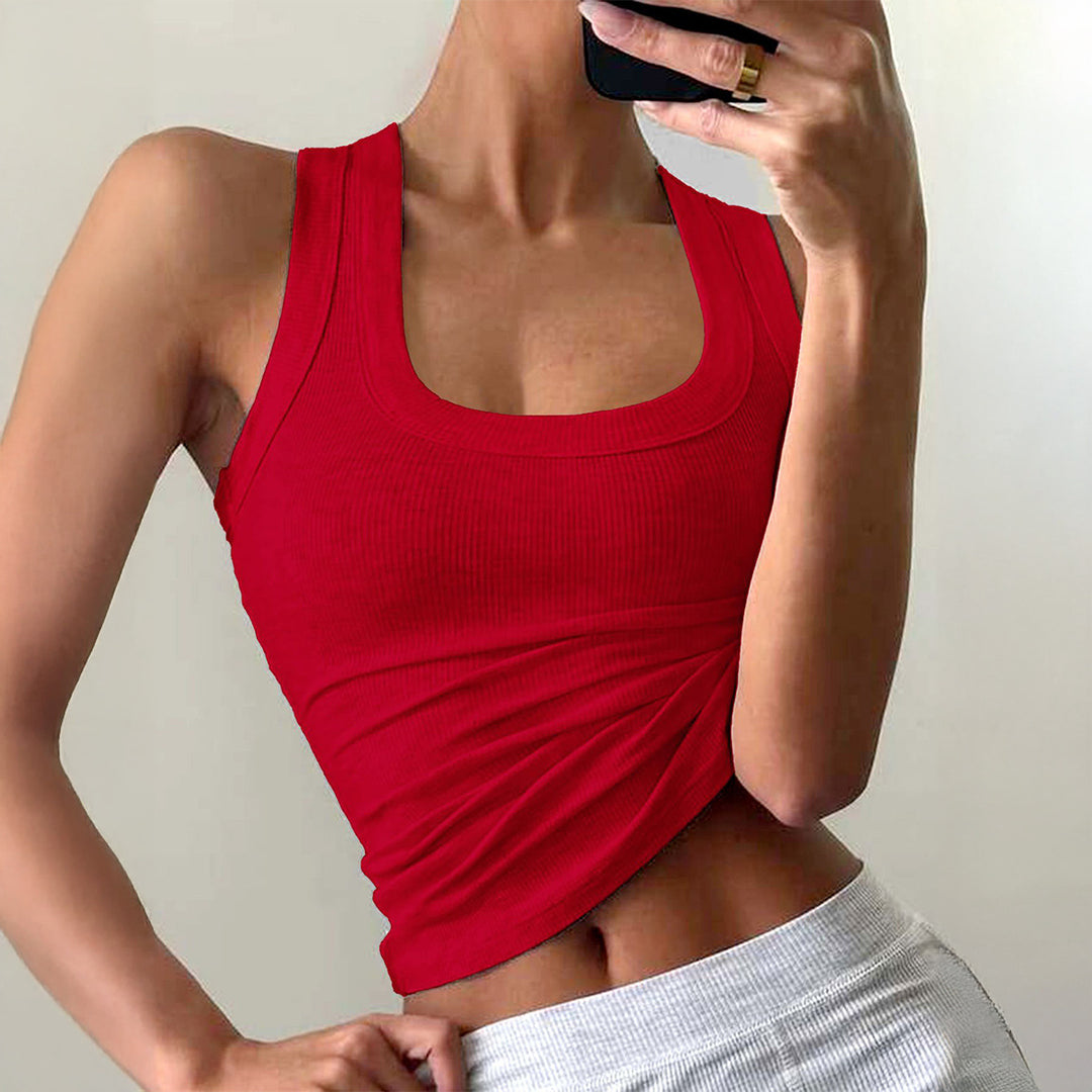 Yoga Workout Cropped Tank Top Women N6D159