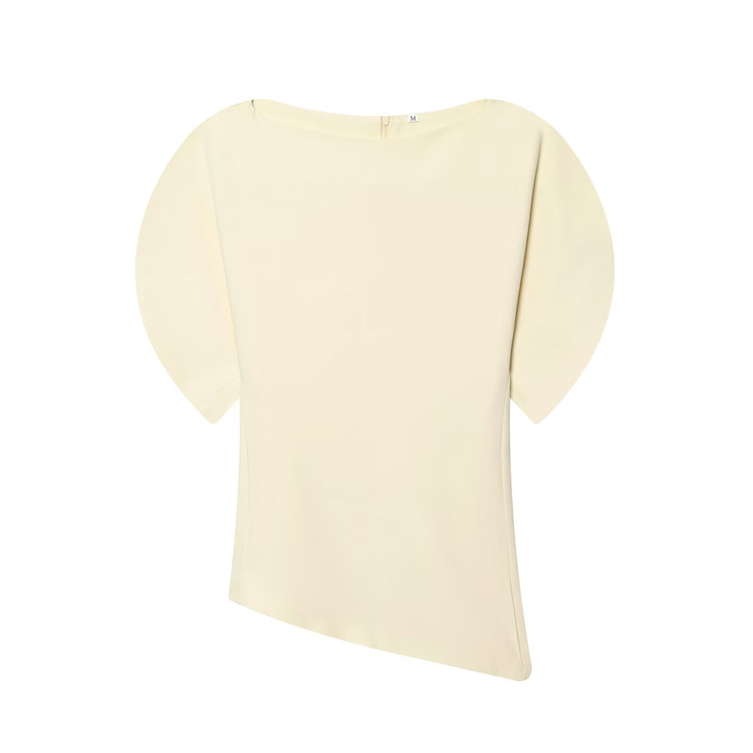 Designer Round Neck Puff Short Sleeve T-Shirt Women N6C267