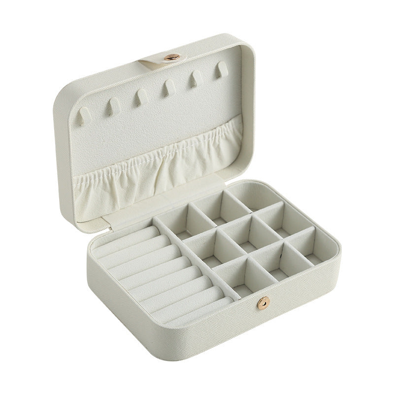 Leather Flip Top Jewelry Organizer Multi Compartment  S5P395