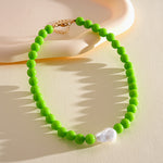 Load image into Gallery viewer, Womens Colorful Acrylic Beaded Necklace N6K185