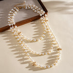 Load image into Gallery viewer, Vintage Multi-Layer Pearl Saturn Necklace Women N6H145