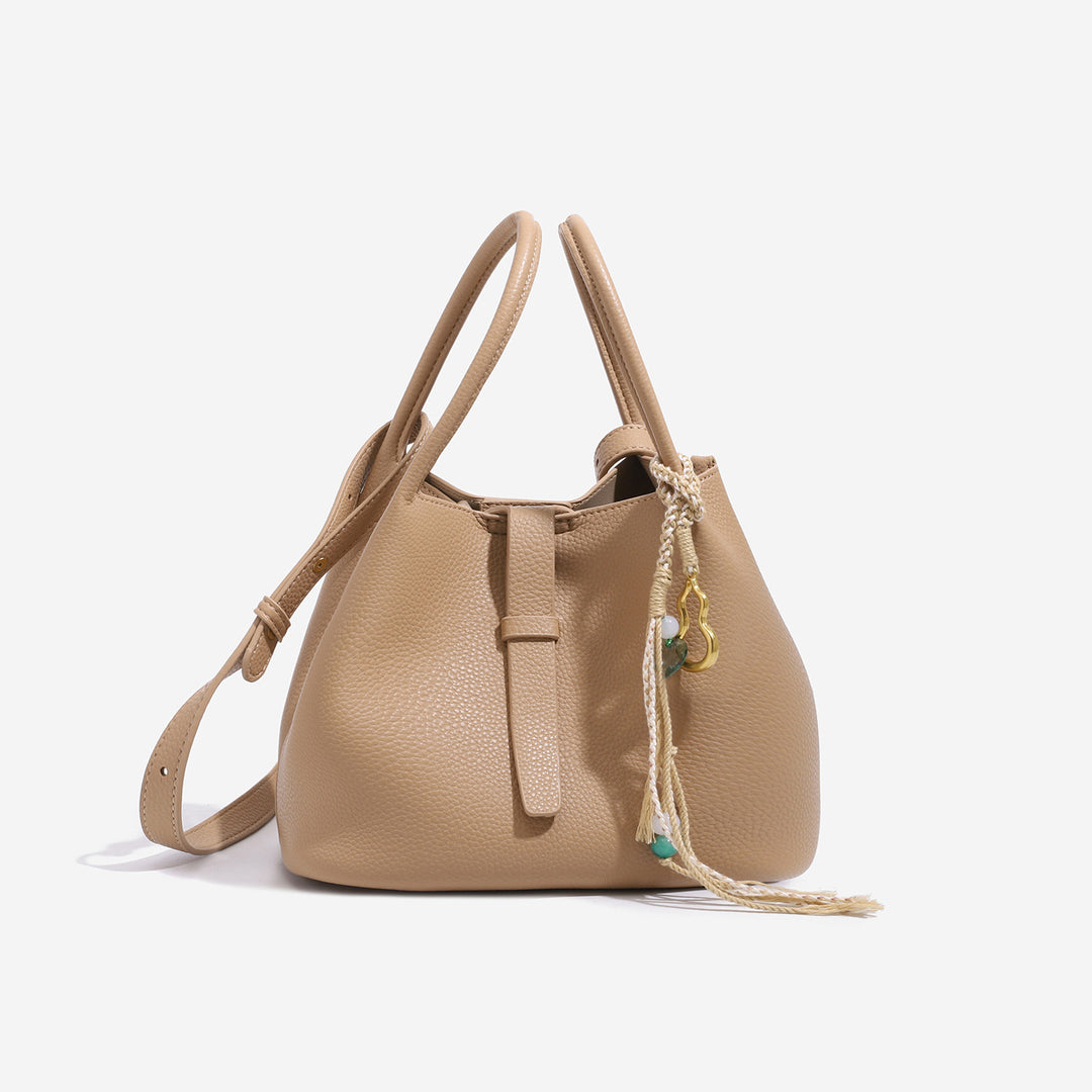 PU Bucket Bag Handheld Shoulder Crossbody Large N6F168