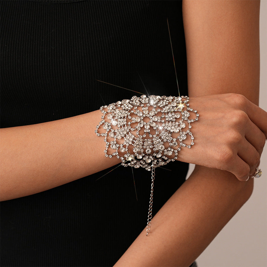 Chain Multi Way Bracelet Copper Rhinestones S5P206