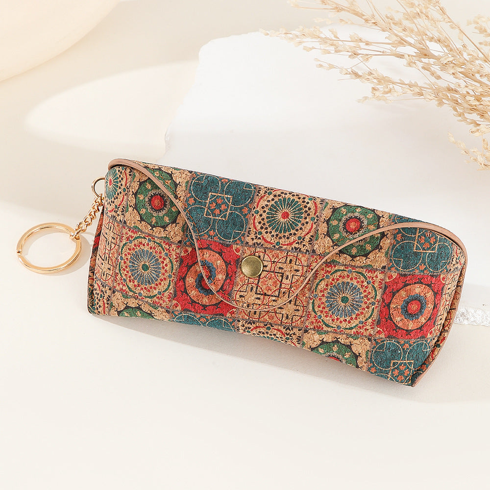 Portuguese Cork Portable Eyeglasses Case Travel N6E092