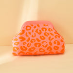 Load image into Gallery viewer, Women's Leopard Print Knit Clip Clutch Bag N6J141