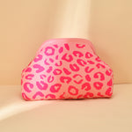 Load image into Gallery viewer, Women's Leopard Print Knit Clip Clutch Bag N6J141