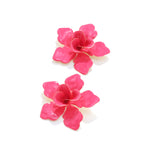 Load image into Gallery viewer, Metal Drop Fill Floral Studs Iron Enameled Statement S5P164