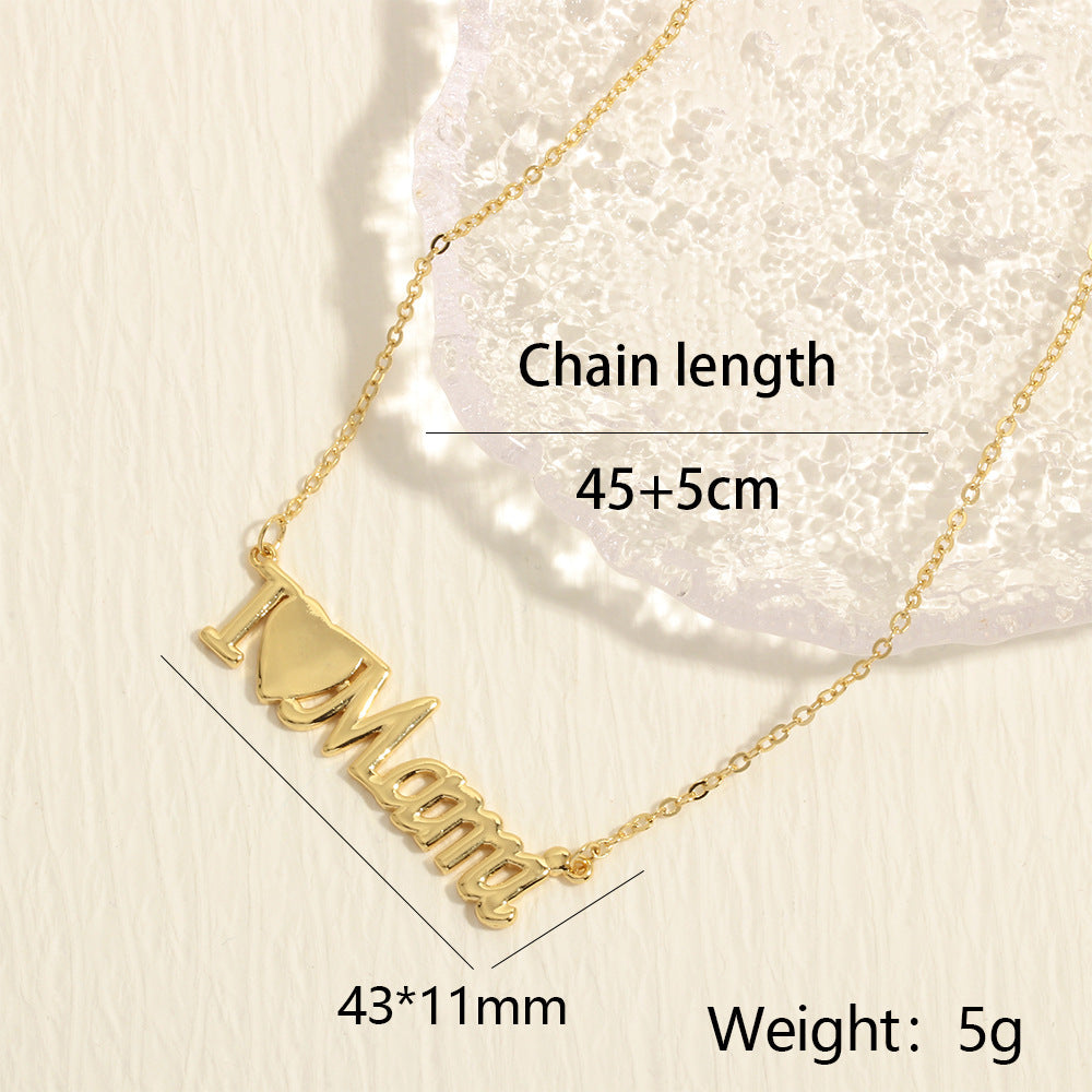 MaMa Layered Gold Plated Pendant Necklace Women N6D501