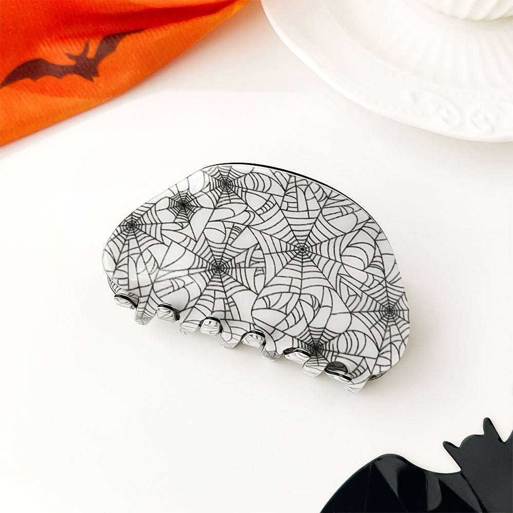 Halloween Ghost Pumpkin Acrylic Claw Clip S5P539