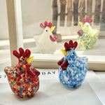 Load image into Gallery viewer, Handmade Liuli Chubby Rooster Figurine Cute Animal  N6G016