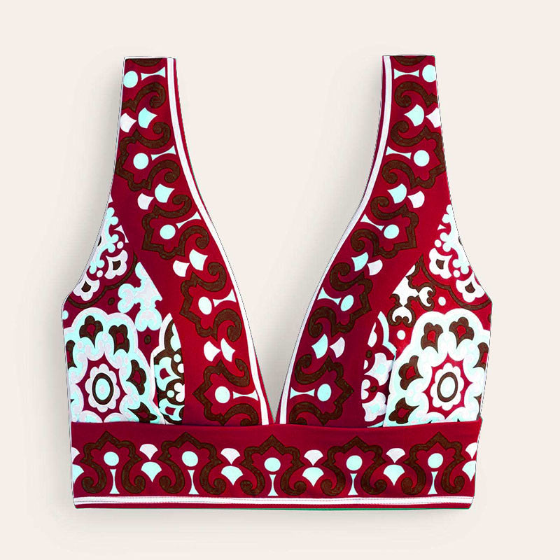 Retro Diamond High Waist Bikini Set Women N6C299