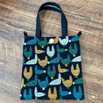 Load image into Gallery viewer, Embroidered Cotton Linen Crossbody Bag Reversible N6F153
