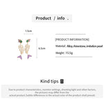 Load image into Gallery viewer, Womens Rhinestone Fish Tassel Alloy Stud Earrings N6K175
