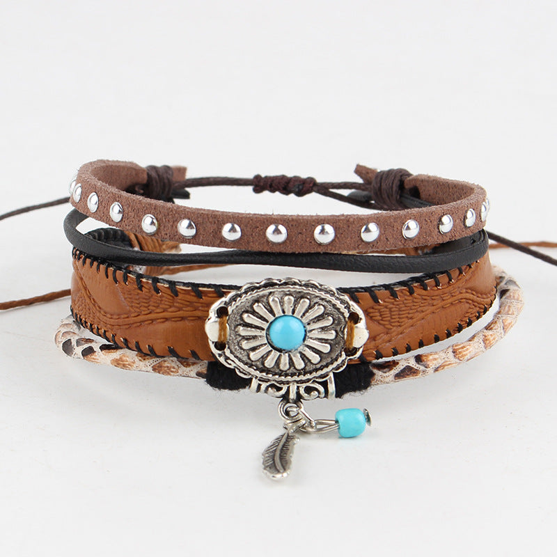 Leaf Tassel Multi-Layer Bracelet S5P620