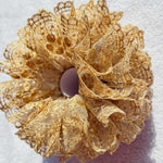 Load image into Gallery viewer, Baroque Gold Lace Scrunchie Royal Heavy Embellished N6F135